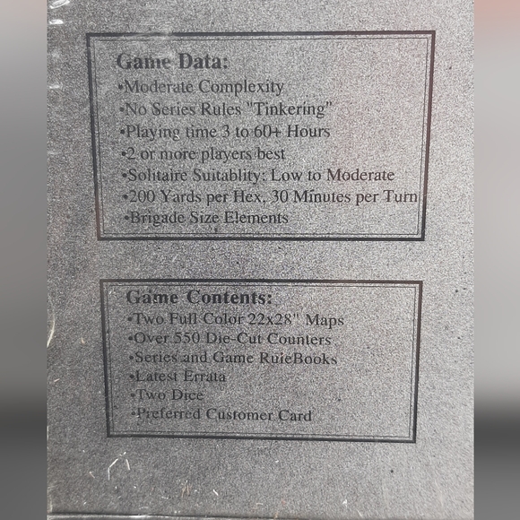 The Gamers August Fury The Second Battle of Manassas Game Sealed New Old Stock - Picture 6 of 8